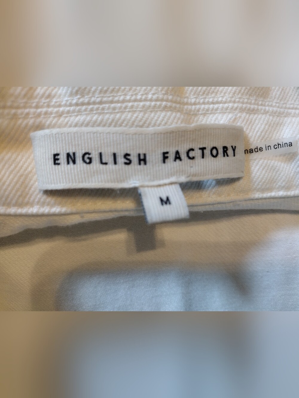English Factory White Classic Denim Mini Dress Size Medium - Picture 7 of 7